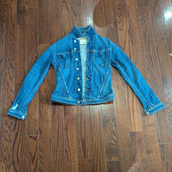 L'Agence Celine denim jacket - distressed - slim fit - size xs - Picture 4 of 9